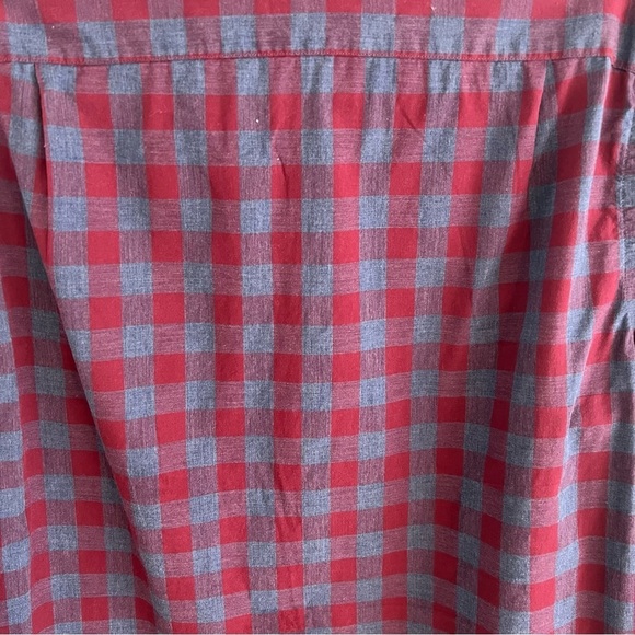 J.Crew Men's Medium Navy & Red Checkered Flannel Button Up Shirt​​​ - Picture 6 of 8